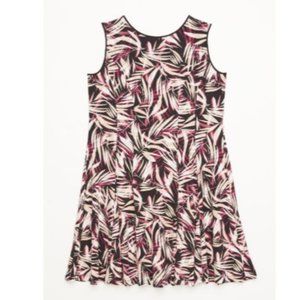 Lane Bryant Printed Fit Flare Dress 14 16 NWT